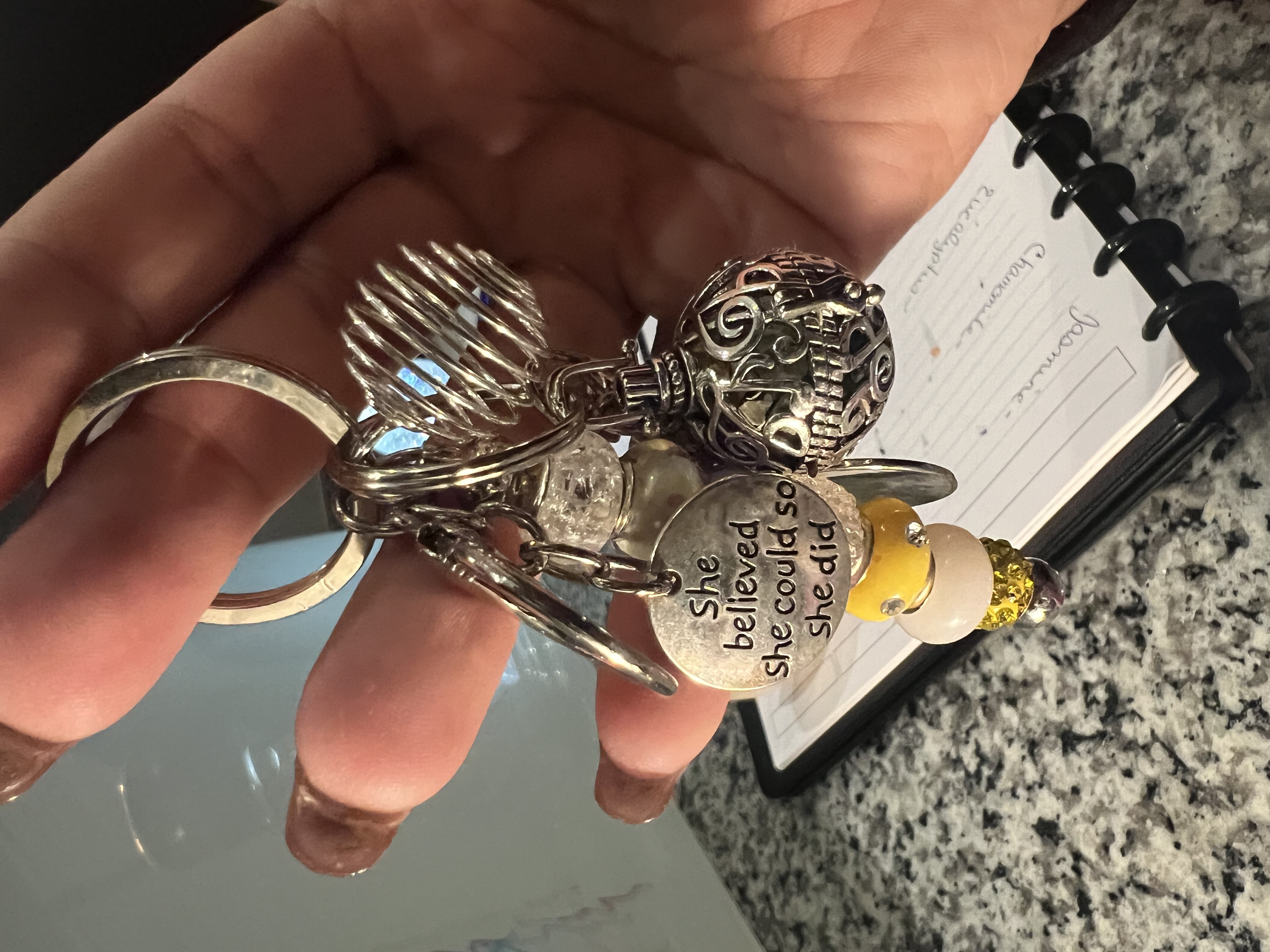 She believed she could so she did keychain